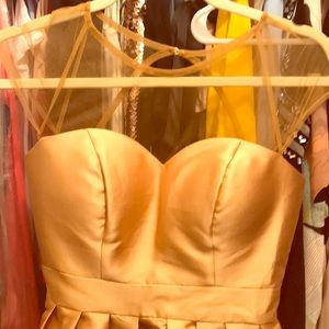 Gold sweetheart formal dress